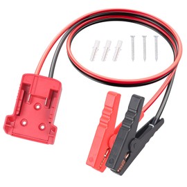 Lusperi Jumper Cables with Alligator Clips 8AWG Compatible with Mil-Waukee M18 18V Battery,for Jump Starting Tool Battery (1.3FT)