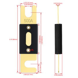 Heschen Car ANL Fuse Automotive Motorcycle Audio Subwoofer Accessories 2-Piece Set (ANL-500A)
