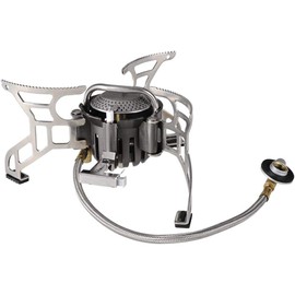 Tentock Outdoor Gas Stove Camping Mini Flame Even with Piezo Quick Release Burner 3500 W Foldable Stable Windproof for Hiking Fishing Cooking Picnic Grill