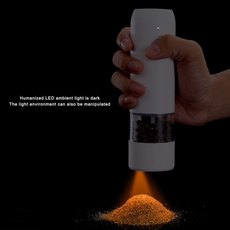Electric Pepper Grinder Adjustable Coarseness Portable Pepper Mill for Pepper