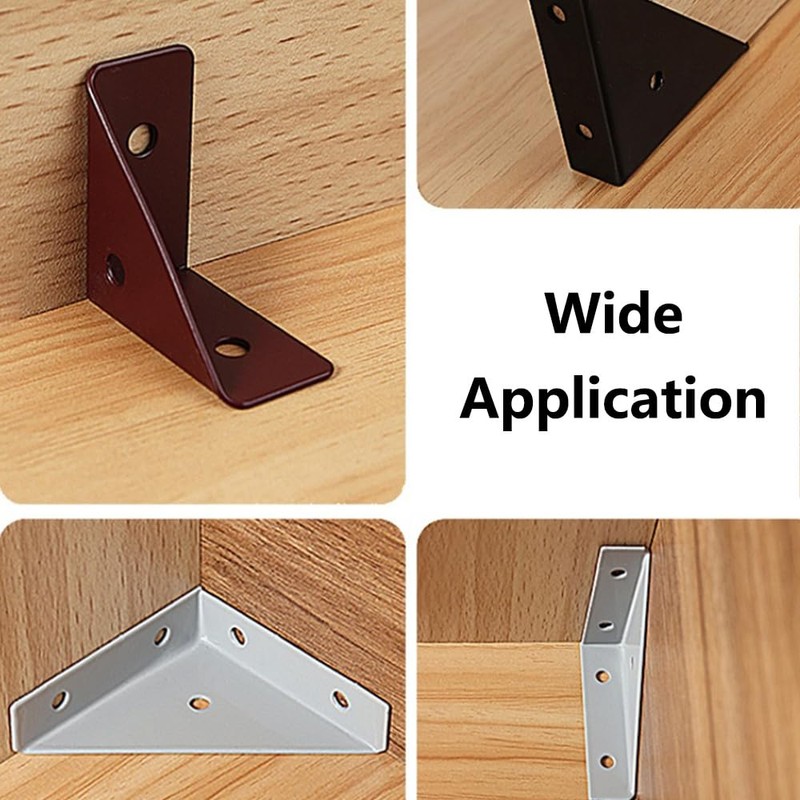 Corner Brackets 66mm x 66mm Triangle Corner Braces Connector Metal