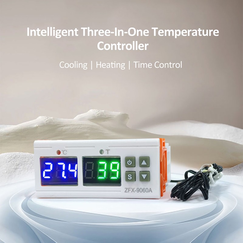 ZFX-9060A Digital Temperature Controller Intelligent Temperature Regulator AC110-220V 10A Timing