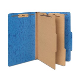 Staples Moisture Resistant Classification Folder, 2-Dividers, 2.5-inch Expansion, Legal Size, Dark Blue, 20/Carton (ST614642-CCVS)