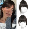 MYMYDA Clip in Bangs 100% Real Human Hair Extensions Clip