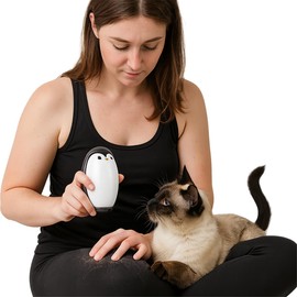 Reusable Penguin Lint Roller with Extra Adhesion & Washable Sticky Gel - Portable Pet Hair Remover for Clothes, Sofa & Carpet - Ideal for Pet Owners & Travellers (Black)
