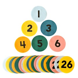 Carpet Floor Dots for Classroom Rug, Carpet Dots with Numbers 1-26, 4 Inch Circle Spot Carpet Markers for Classroom Teachers Preschool Kindergarten(26pcs)