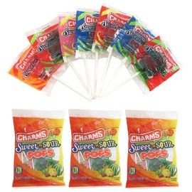 21 Pc Charms Lollipops Sweet N Sour Pops Sucker Stick Candy Lollypop Party Favor