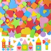 3260Pcs Foam Shape Stickers,EVA Foam Stickers with Assorted Shapes Colors