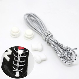 [EOMECUIGAO] Shoelaces, Elastic Shoelaces, No Tie Shoelaces, Sneakers, Shoelaces, Elastic Shoelaces, Fasteners, Elastic Shoelaces, Sneakers, white