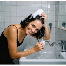 COGFYKA 1440° Swivel Sink Faucet Extender - for Toddlers, Kids, Bathroom Sink, Kitchen Sink, Made of Solid Copper, 2 Mode Water Outlets - Easily Extend the Reach of Your Faucet