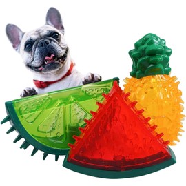 WADY 3 Piezas de Juguetes Chillidos en Forma de Piña de Sandía Juguetes de Masticación para Perros de Enfriamiento Juguetes de Masticación de...      
