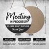 Do Not Disturb Sign And In Meeting Door Hanger, Quiet