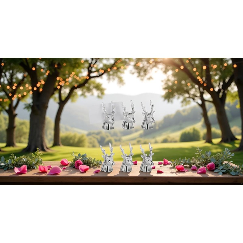 SILBERKANNE Holder for Place Cards Set of 6 Deer 4