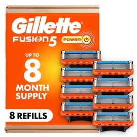 Gillette Fusion5 Power Razor Blade Refills for Men, 8 Count, with Precision Trimmer