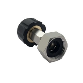 Fitvell M22 15mm Female x 3/4" GHT Female Stainless Steel Garden Hose Adapter for Pressure Washer Gun