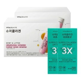Vital Beauty Super Collagen 25ml / 바이탈뷰티 슈퍼콜라겐 25mlX28개입X2박스+리프트샷5포X2개  액상 저분자 피쉬 콜라겐 펩타이드24208222