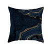 HOSTECCO Blue and Gold Throw Pillow Covers Set of 4