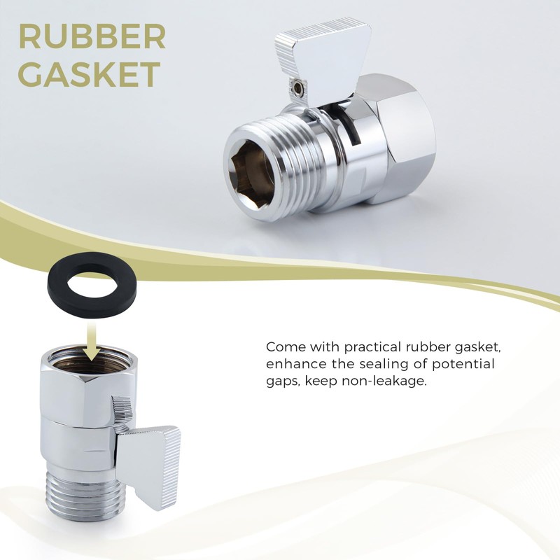 Aomasi Water Flow Control Valve, Solid Brass Shower Head Flow