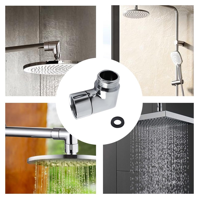 VZU Shower Head Extension 90 Degree Hand Shower Adapter, Shower