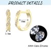 Gold Hoop Earrings for Women Grils, Hypoallergenic Small Huggie Hinged