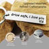 ZEARPT Drive Safe I Love You Keychain, Couples Initials Keychains,