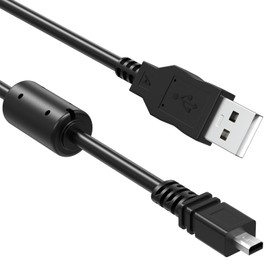 Hizsoaor UC-E6 USB Data Cable Photo Transfer Charger 8-PIN Cord Compatible with Nikon D3300 D750 D5300 D7200 D3200, Coolpix B500 and More, Some Coolpix and DSLR Cameras (6.5ft)