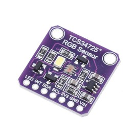 DAOKI 2PCS TCS-34725 TCS34725 RGB Light Color Module Colour Recognition Sensor with IR Filter and White LED for Arduino with Dupont Cable