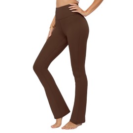 Conceited Active Yoga Pants for Women – High-Rise Flared Leggings for Women, with Soft Sueded Fabric, Sculpting Fit, and Stretch Flexibility – Perfect for Yoga & Daily Comfort - Brown - 1X