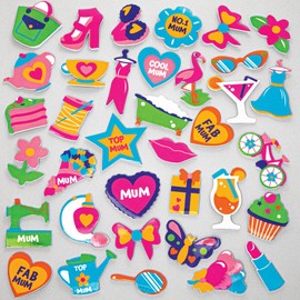 Baker Ross Mother's Day Foam Stickers - Pack of 200, Foam Stickers for Children (FC388)