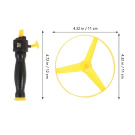 Kisangel Pull String Flying Disc Toys 3 Sets Handheld Flying Saucers with Launchers for Kids Outdoor Fun Party Favors