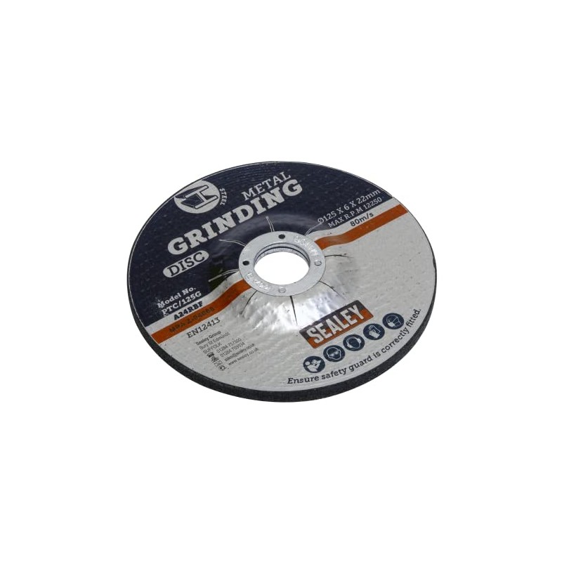 Sealey PTC/125G Grinding Disc Ø125 x 6mm 22mm Bore