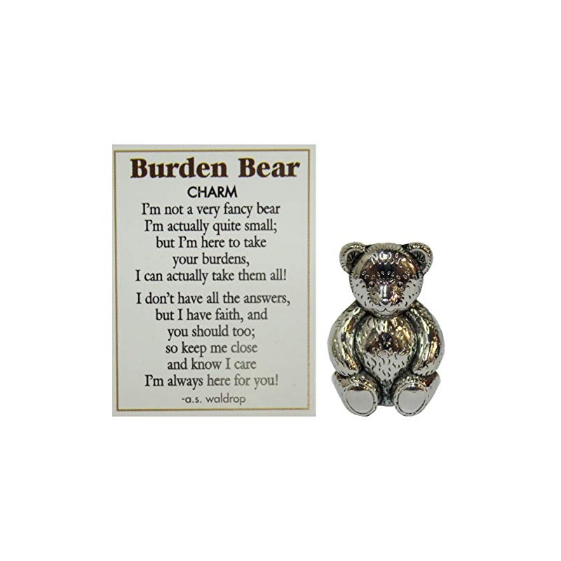 Burden Bear Zinc Pocket Charm w/Story Card by Ganz
