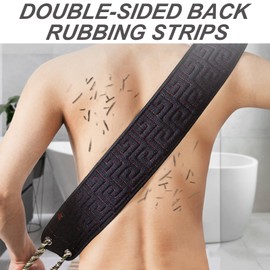 BSITSSS Back Washer with Handles, Exfoliating Back Scrubber for Shower + Small Body Scrubber Exfoliator, Blue Shower Back Scrubber, Back Exfoliator for Shower, Back Washer for Shower for Men Women