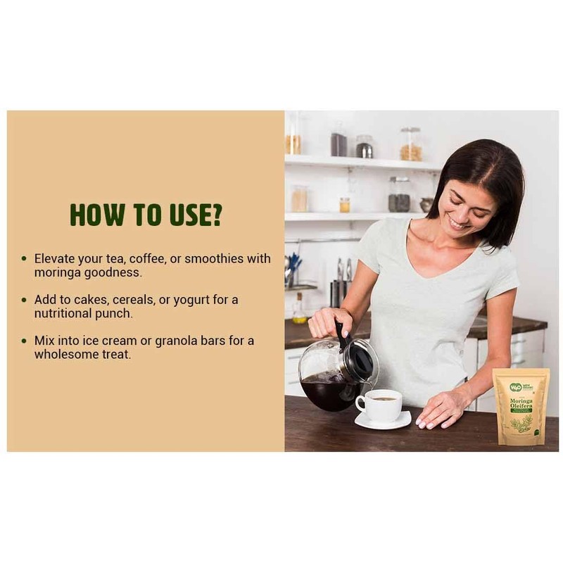 Way4Organic Moringa Oleifera Leaf and Seed Powder (80:20) Ratio 16