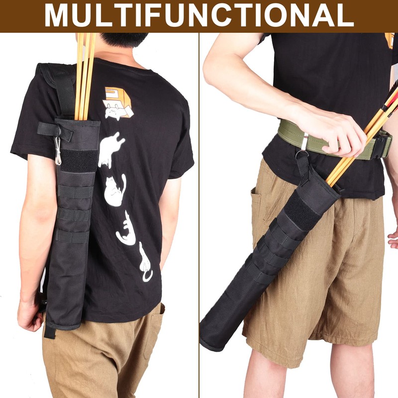 MAGARROW Archery Adjustable Arrow Back Quiver Dual Use Hip Quiver