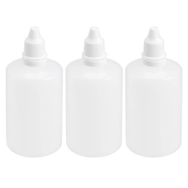 sourcing map Plastic Dropper Bottles, 100ml/3.4 oz Empty Squeezable Dropper Bottle with Cap, Pack of 3