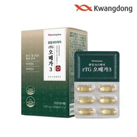 Guangdong 365 Care rTG Omega 3 1050mg 1 box 30 capsules / 광동 365케어 rTG 오메가3 1050mg 1박스 30캡슐