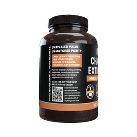 PURE ORIGINAL INGREDIENTS Chaga Mushroom Extract (365 Capsules) No Magnesium Or Rice Fillers, Always Pure, Lab Verified