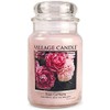 Village Candle Fresh Cut Peony Large Glass Apothecary Jar, Scented