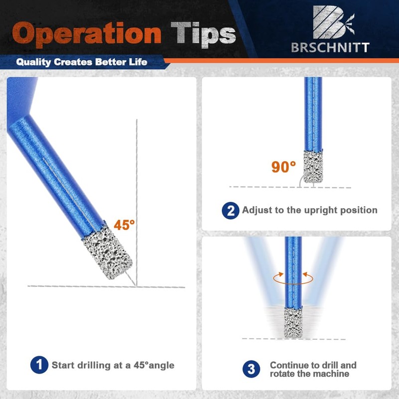 Tile Hole Saw Kit - BRSCHNITT Diamond Core Drill Bit