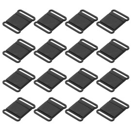 PATIKIL Safety Breakaway Bra Buckle 15 mm/5/8 Inch, 20 Pack Plastic Quick Release Breakaway Buckles for Bra Cat Dog Collar Harness Strap Parts Accessories, Black
