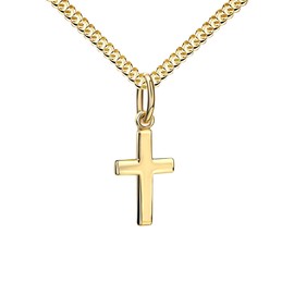 JEVELION Small Cross Pendant 333 Gold Gold Cross for Women, Men and Children Necklace Pendant 8 Carat, Yellow Gold