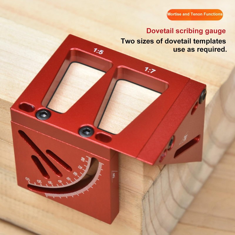 NS Juvyig 3D Multi Angle Measuring Ruler,Woodworking Square Tool Marking