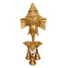 GURU JEE™ Handmade Brass Statue Lord Ganesha Wall Decor Sculpture