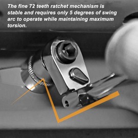 Zunate 72 Tooth Quick Release Flex Movable Head Ratchet Wrench, 2 in 1 1/4 Inch Ratchet Wrench Socket Spanner