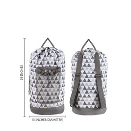 Dalykate Backpack Laundry Bag, Laundry Backpack with Shoulder Straps and Mesh Pocket Durable Nylon Backpack Clothes Hamper Bag with Drawstring Closure for College, Travel, Laundromat, Apartment