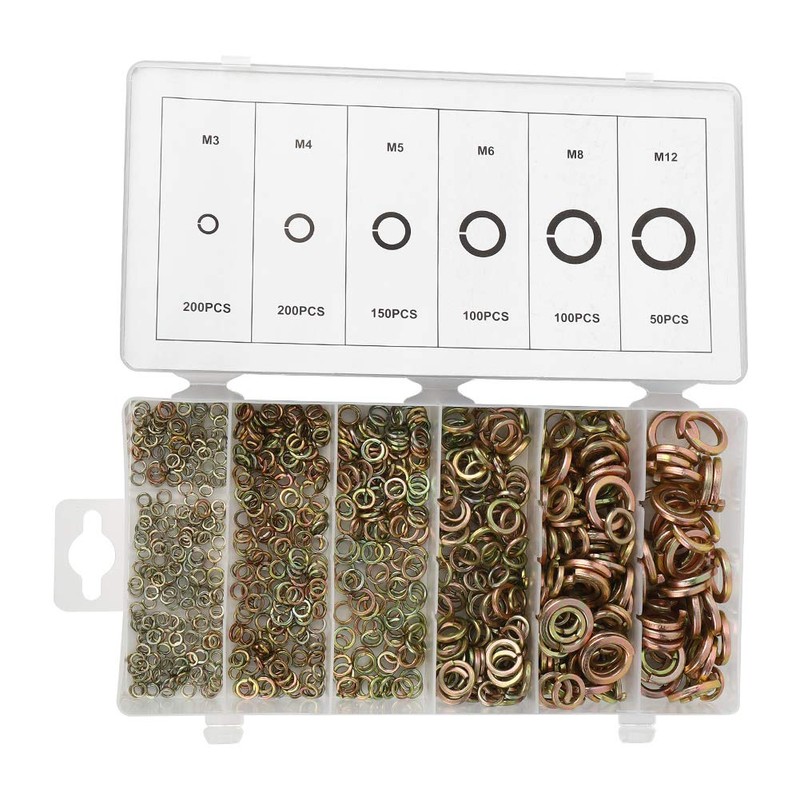 800 Piece Spring Ring Assortment for M3/M4/M5/M6/M7/M8 Spring Steel Pin