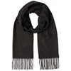 Lacoste RE2261J Men's Herringbone Scarf, Black
