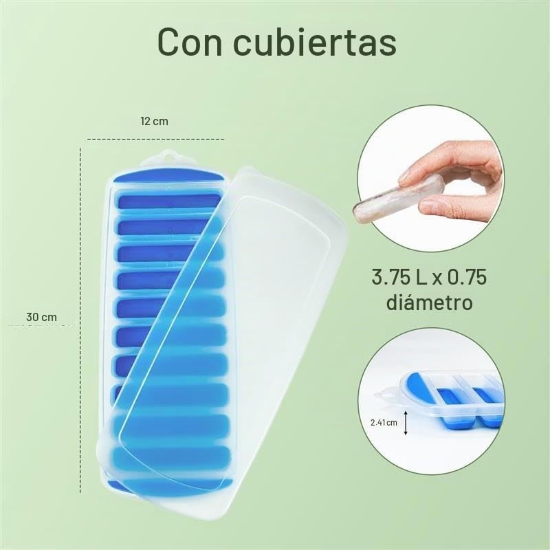 Bandeja de cubitos de hielo de silicona Lily's Home con