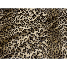Super Luxury Faux Fur Fabric Material Smooth Leopard 1MTR